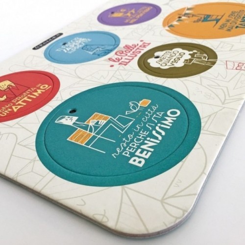 Palle ILLUSTRI - Planche illustrée par Ale Giorgini avec 6 disques décoratifs imprimés sur carton recyclé