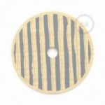 Le Palle Volanti. Abat-jour circulaire en bois imprimé des deux cotés - “Finalmente un materiale innovativo” + pattern Stripes