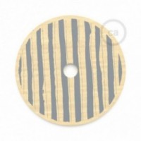 Le Palle Volanti. Abat-jour circulaire en bois imprimé des deux cotés - pattern Stripes + pattern Dots