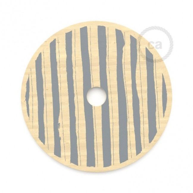 Suspension complète "Le Palle Volanti" motif “Finalmente un materiale innovativo”+pattern Stripes et câble textile RN06 en jute